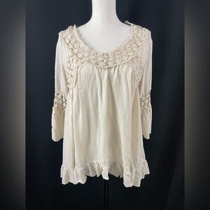 Tantrums Cream Lace Blouse